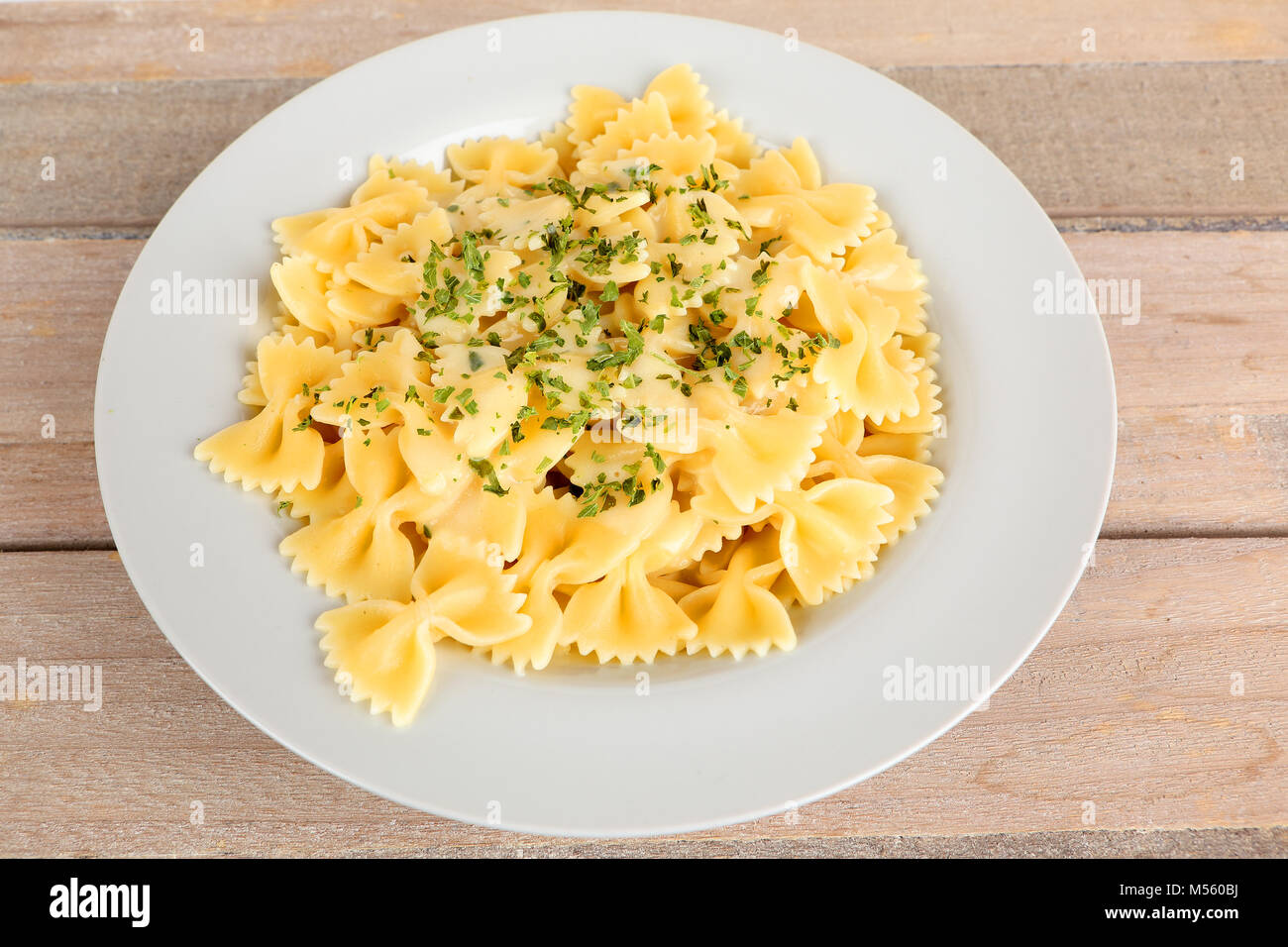 italian farfalle with sauce Stock Photo