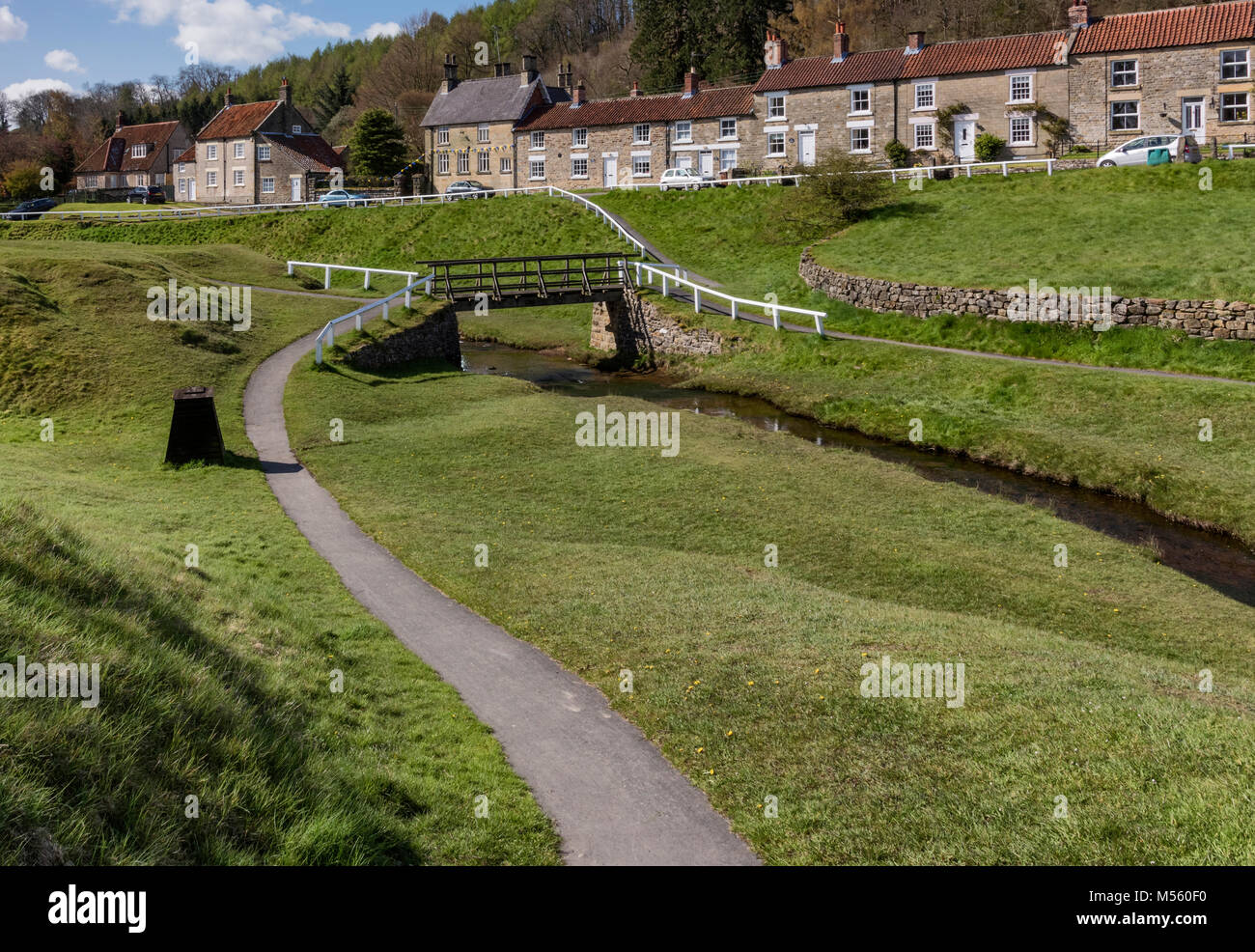Hutton Beck runing through the village of Hutton le Hole Stock Photo ...