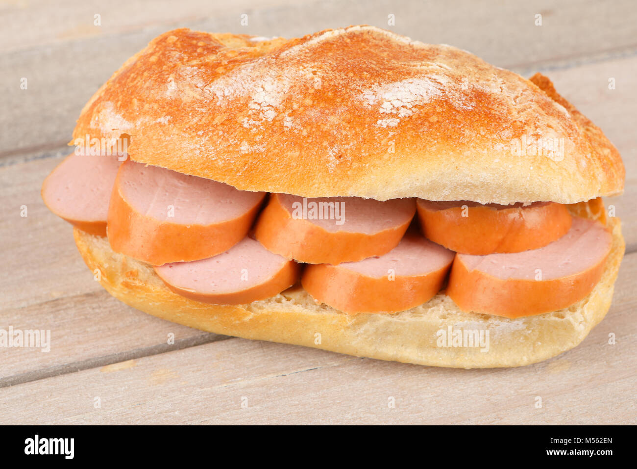 sandwich with pork meat Stock Photo