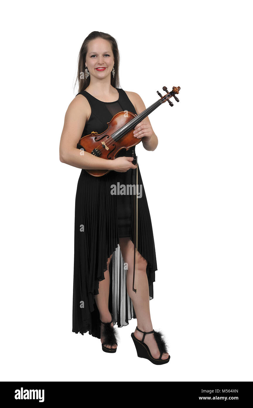 Woman Playing Violin Stock Photo - Alamy