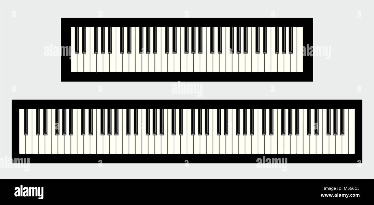 piano keyboards isolated Stock Photo