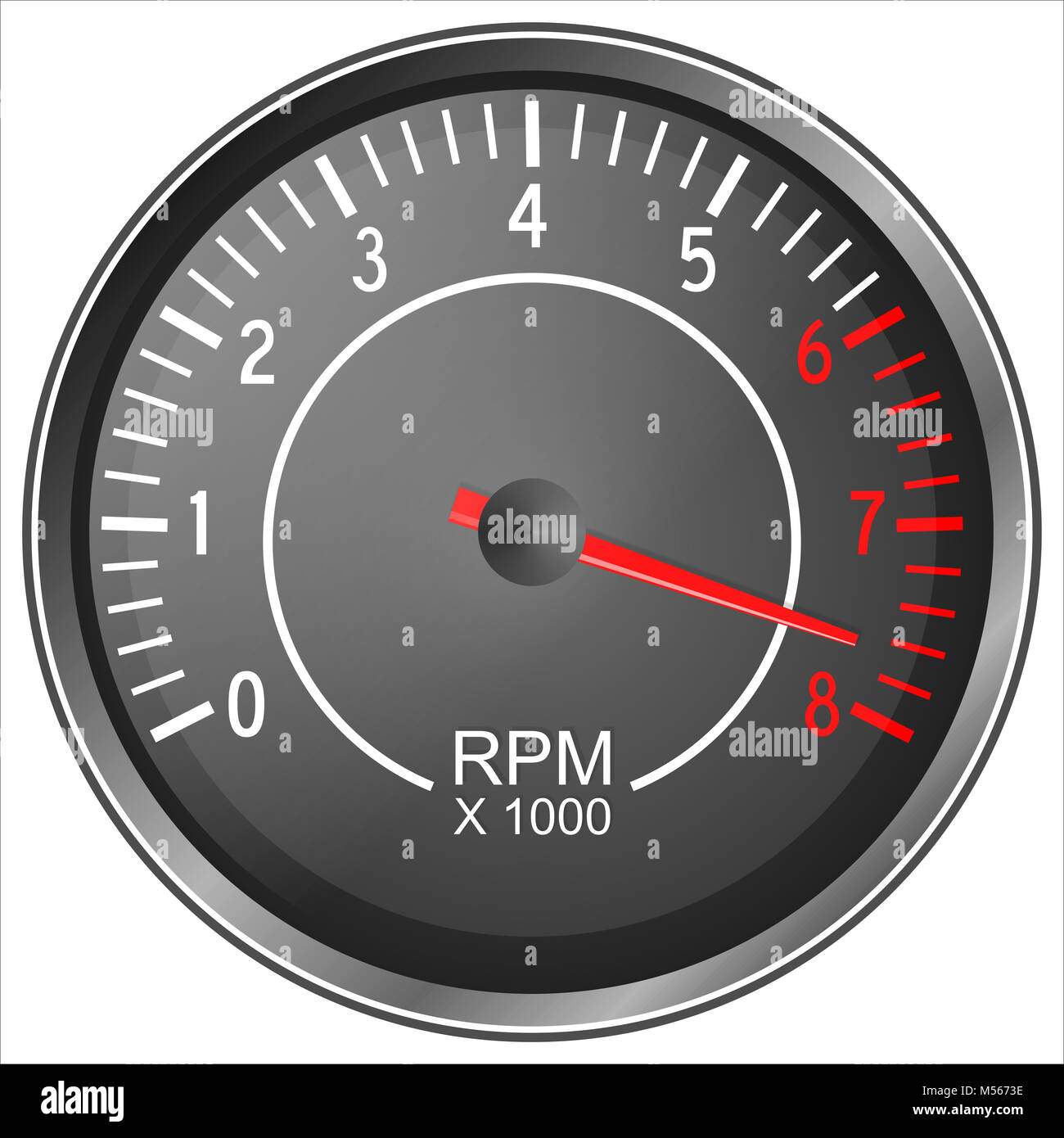 Tachometer illustration isolated on white background Stock Photo
