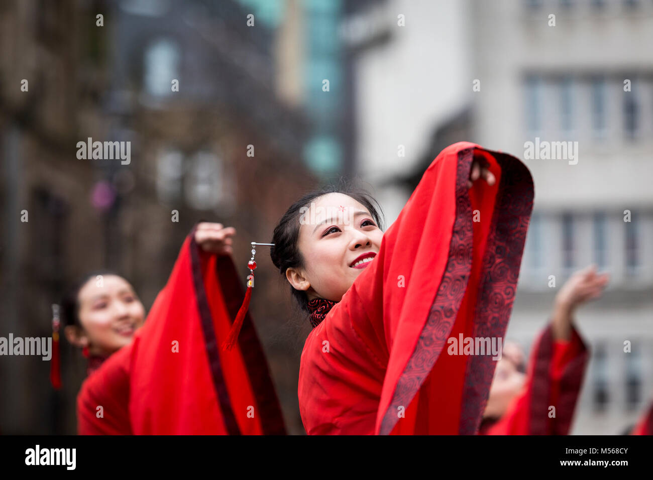 Chinese New Year 2018 celebrations in Manchester - The Year of the Dog. Stock Photo