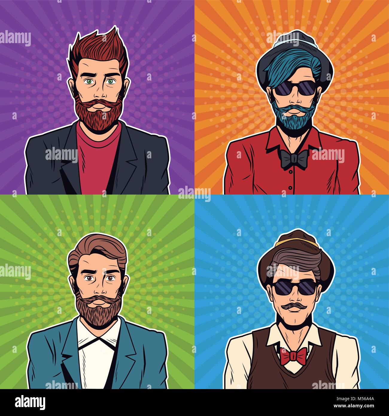 Hipsters mens with accesories Stock Vector Image & Art Alamy