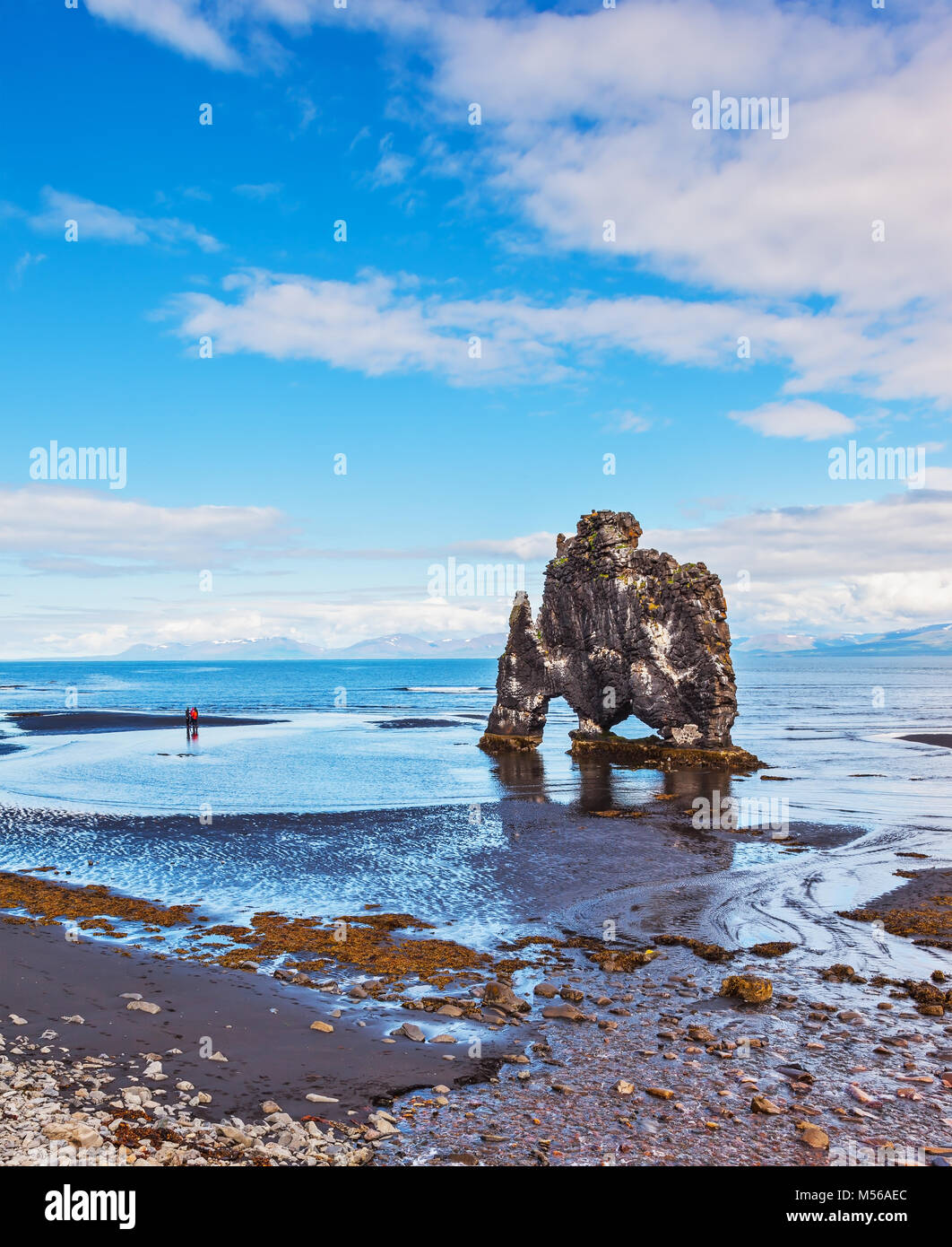 The picturesque cliff in the Bay of Huna im Iceland Stock Photo - Alamy