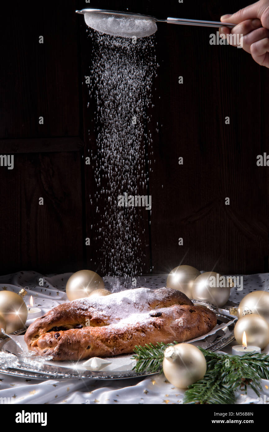 a tasty butter stollen Stock Photo - Alamy