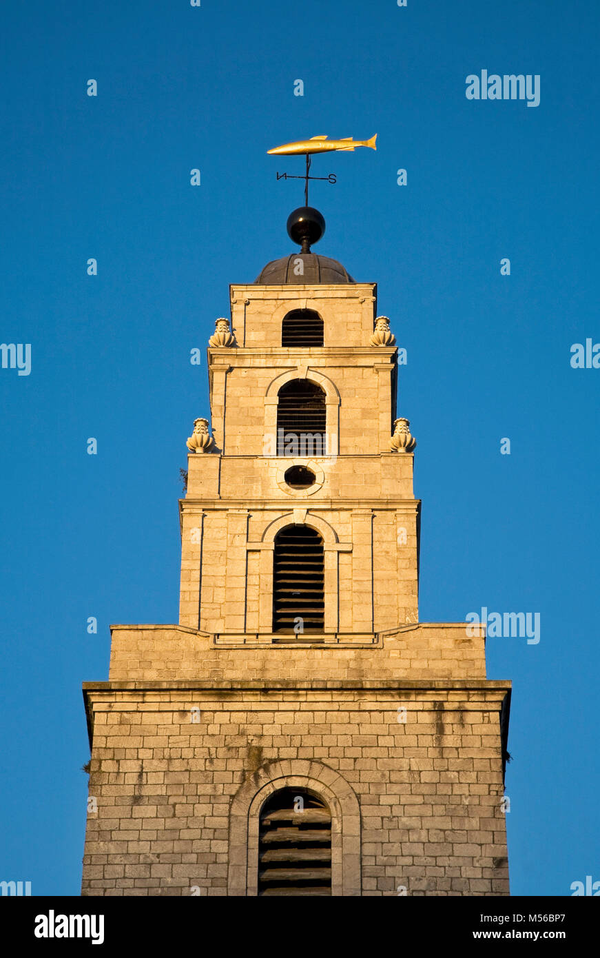 The salmon shaped weather vane, known locally as ‘de goldie fish’ St