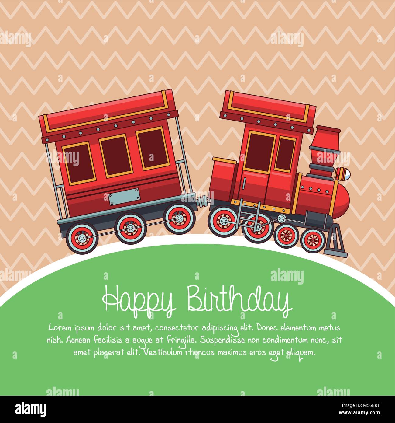 Happy birthday train cartoon Stock Vector Image & Art - Alamy