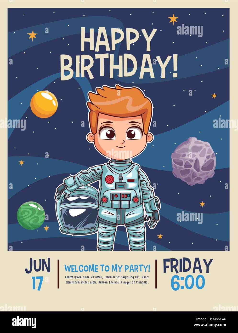 Happy birthday invitation card Stock Vector Image & Art - Alamy