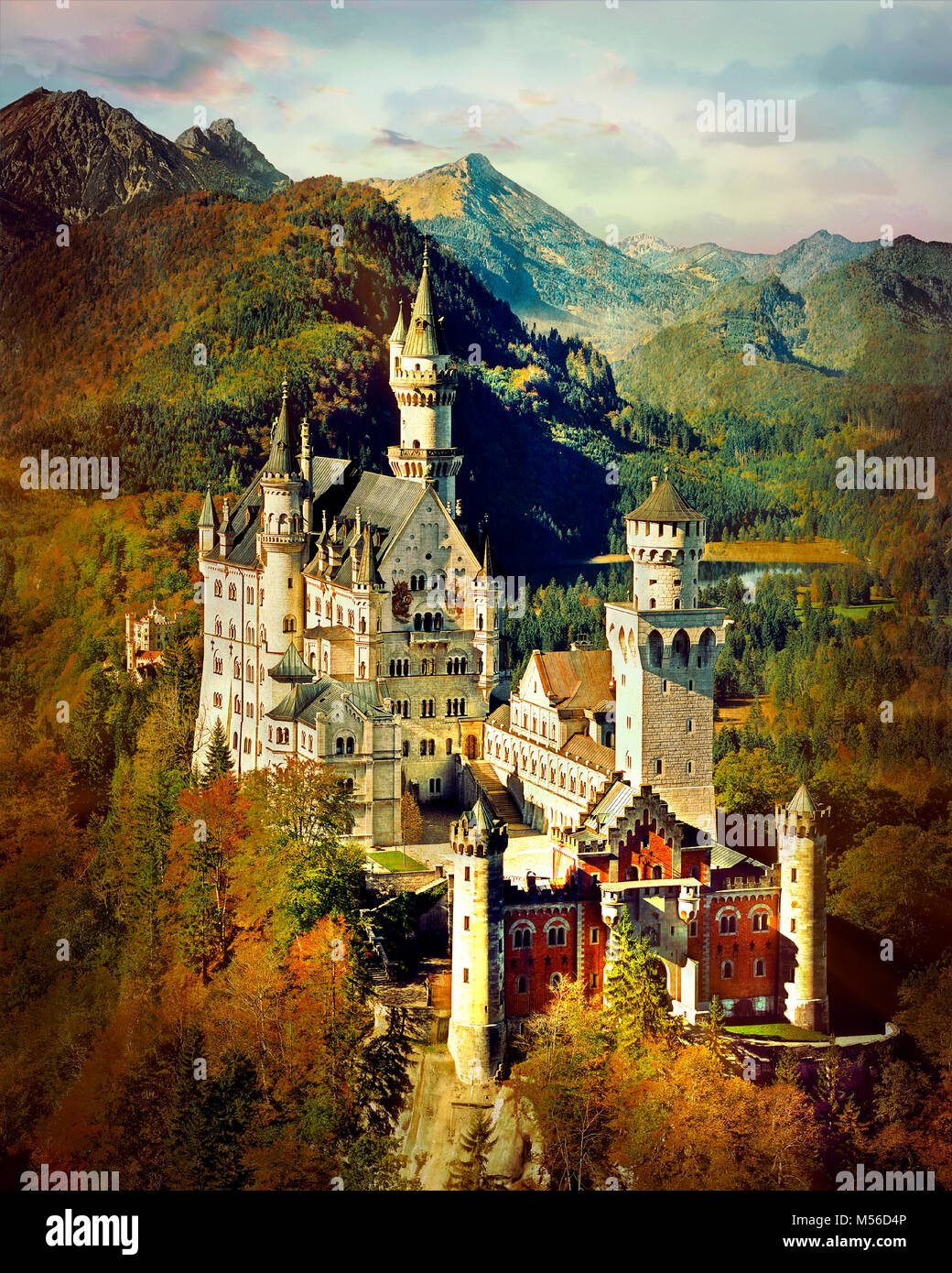 DE - BAVARIA: Neuschwanstein Castle Stock Photo