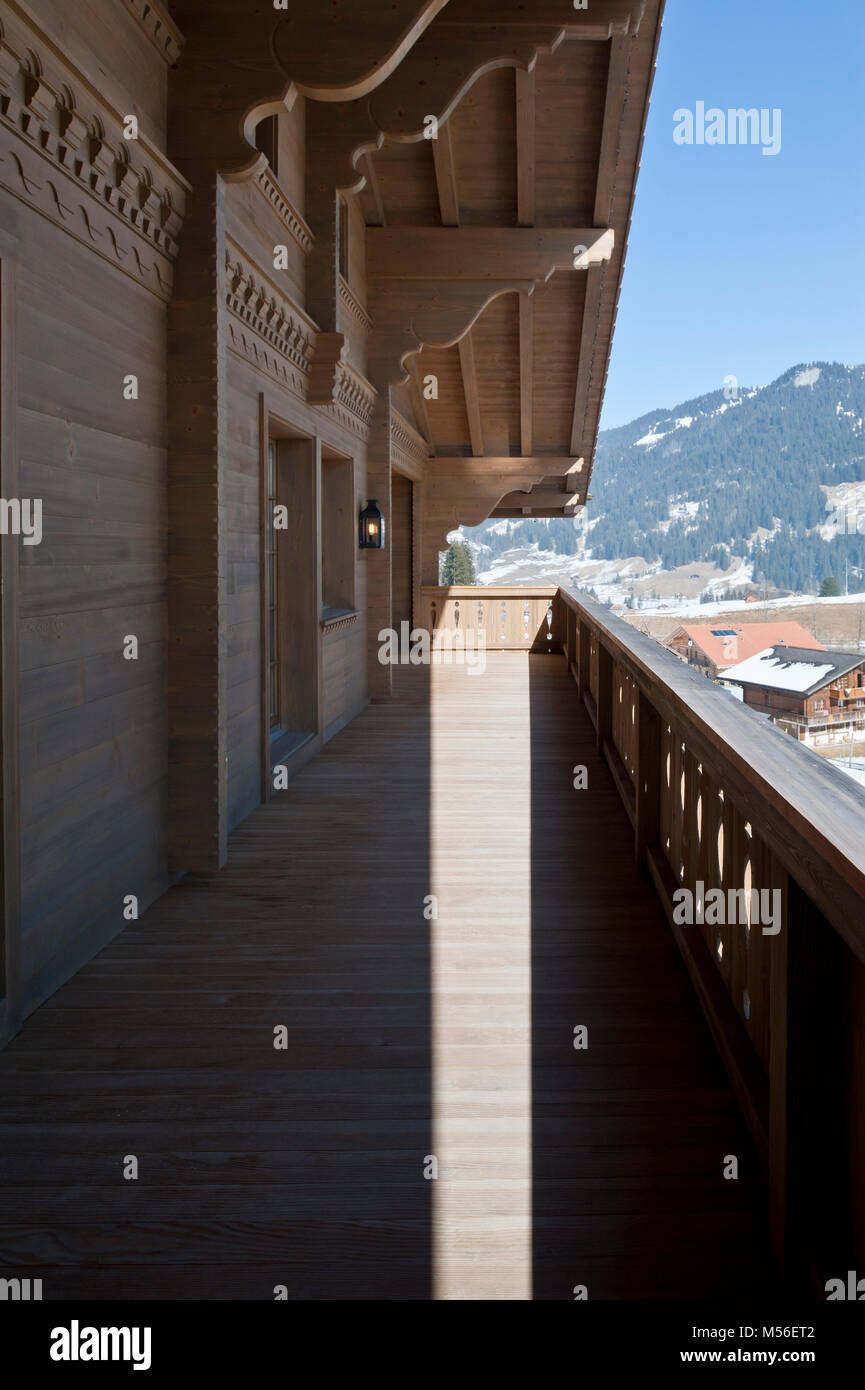 Chalet Gstaad Stock Photo