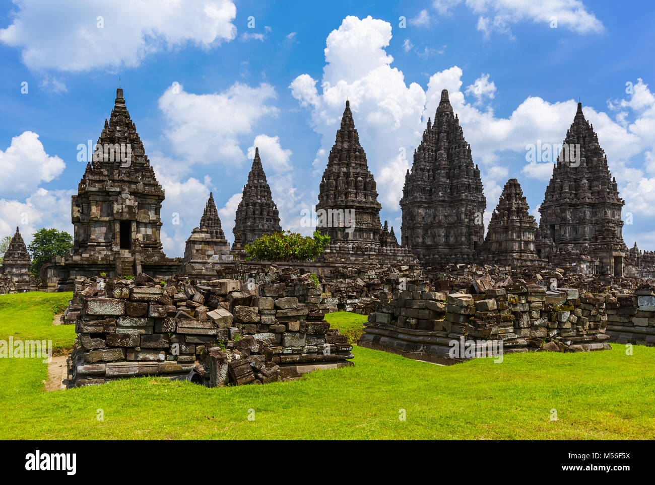 Prambanan temple near Yogyakarta on Java island - Indonesia Stock Photo ...