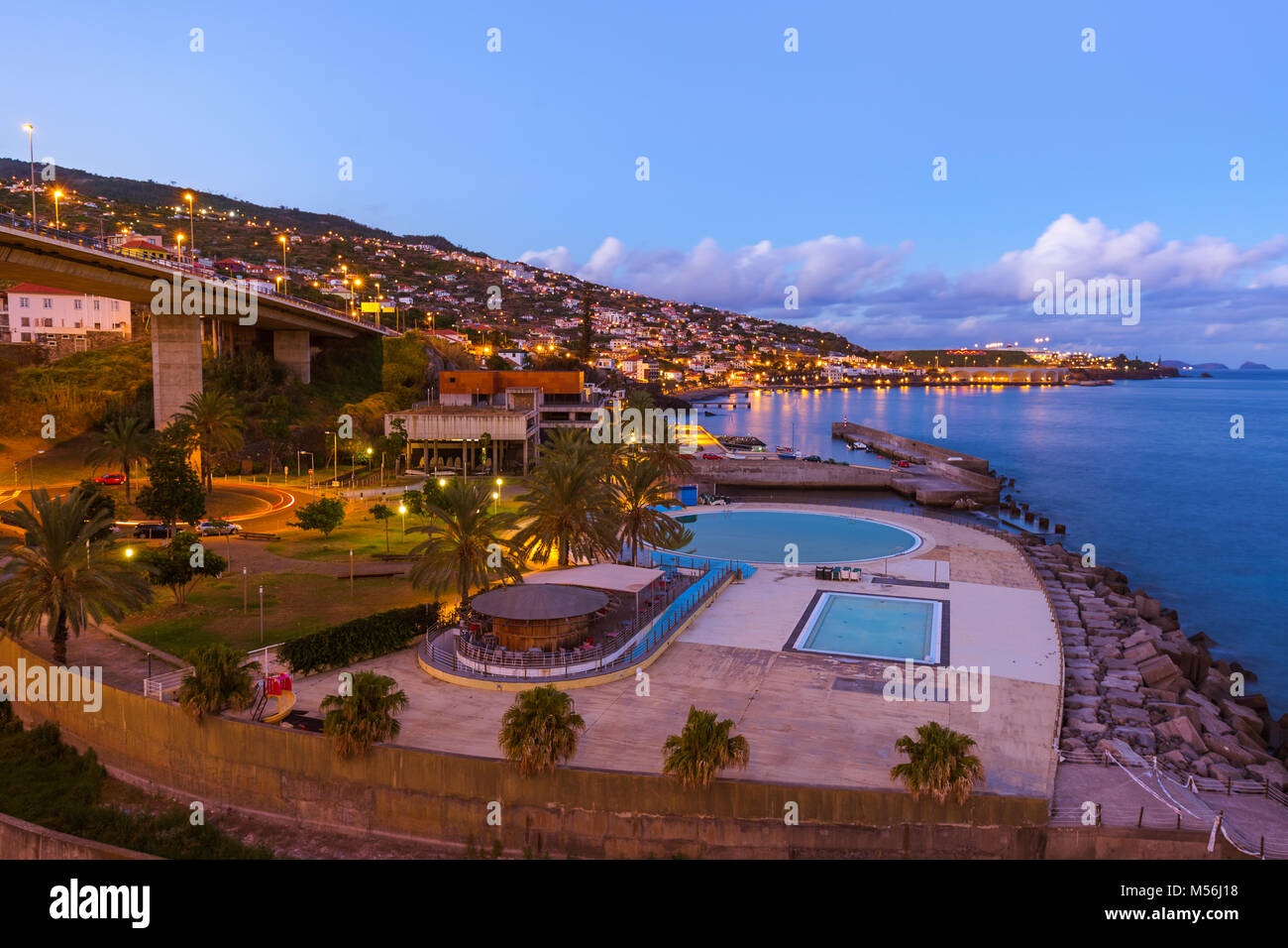 Town Santa Cruz and airport - Madeira Portugal Stock Photo