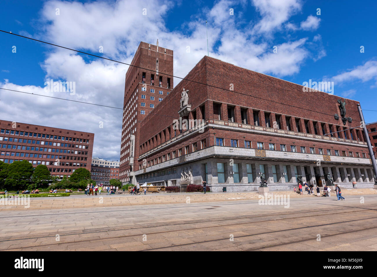 Oslo City Hall, designed by architects Arnstein Arneberg and Magnus
