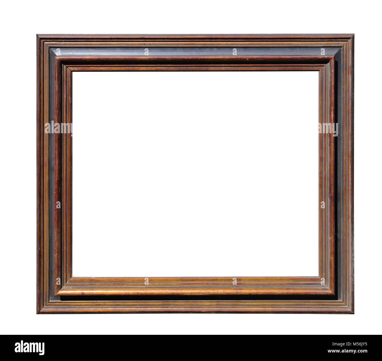 Wooden Picture Frame Isolated on White Stock Photo - Alamy