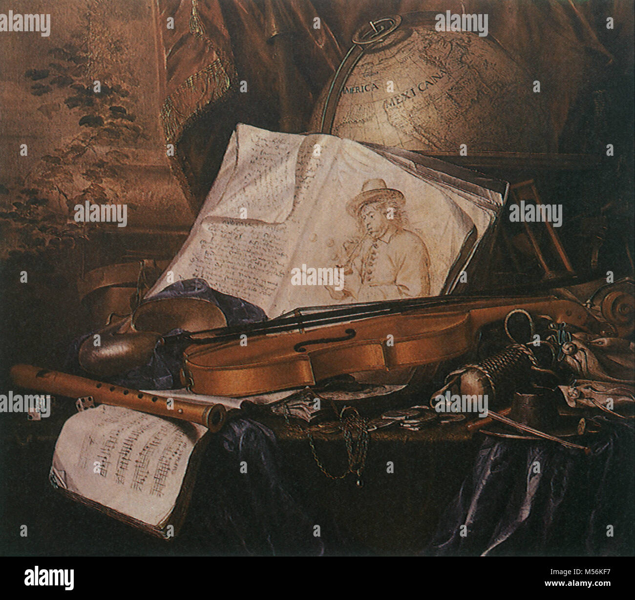 Still Life of Musical Instruments Stock Photo Alamy