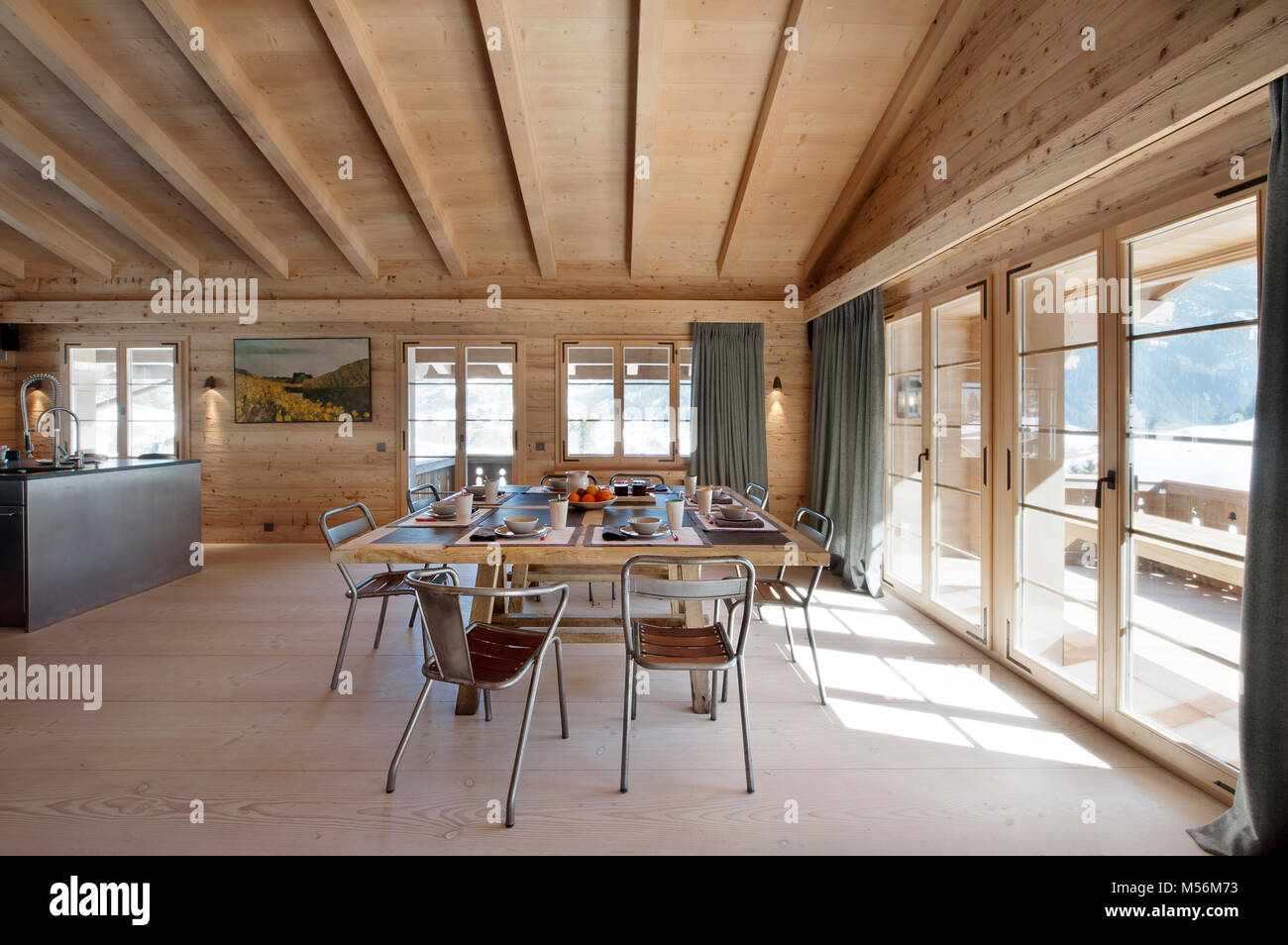 Chalet Gstaad Stock Photo