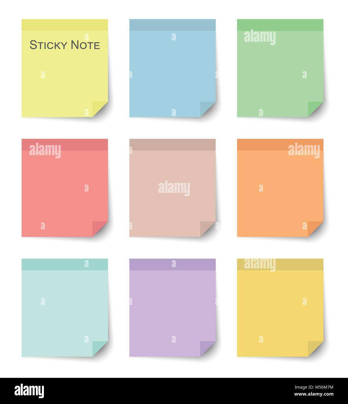 sticky note design Stock Vector