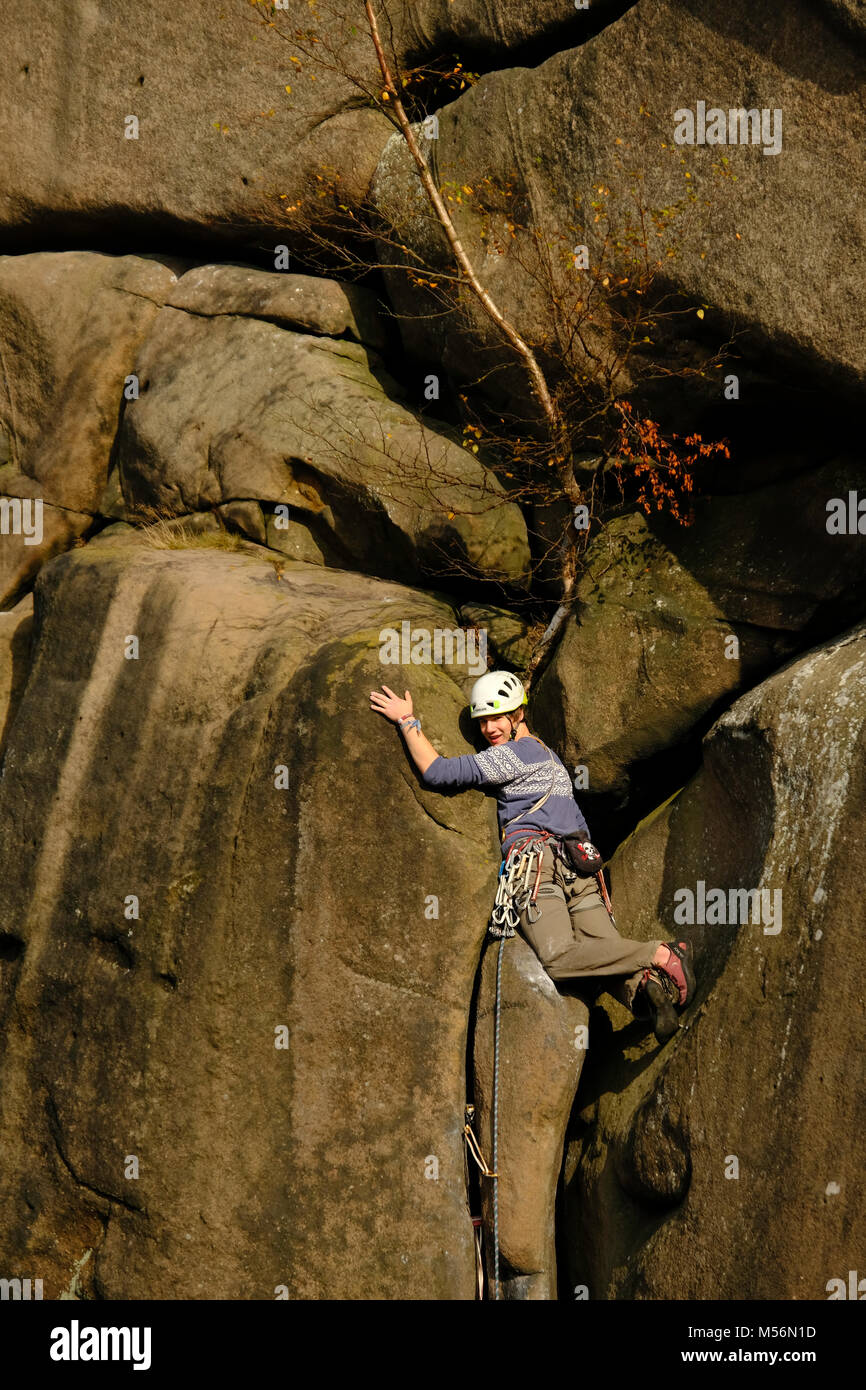 Rock Climbing. Stock Photo