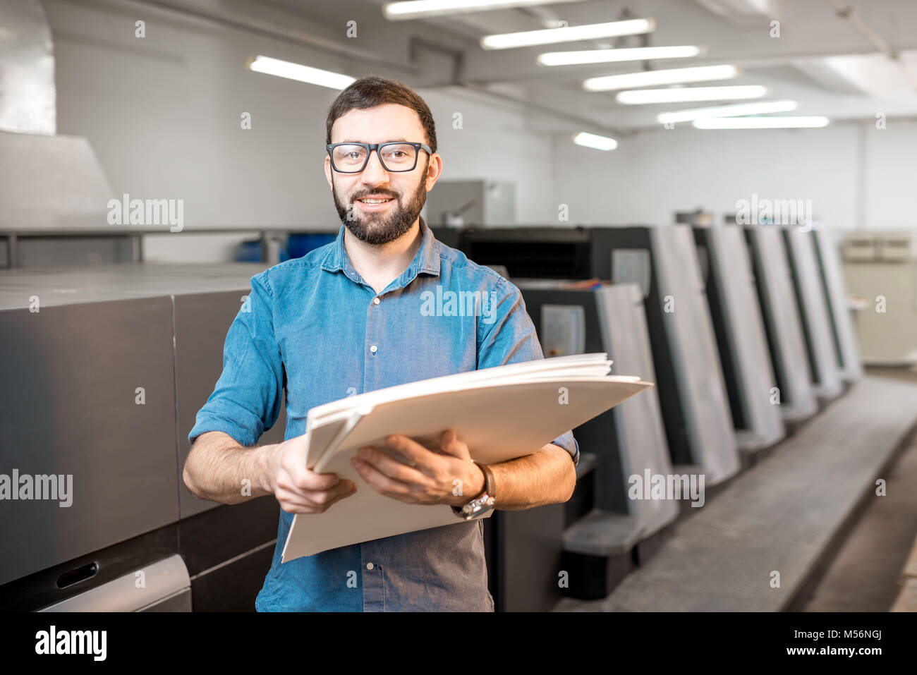 Typographer portrait at the manufacturing Stock Photo - Alamy