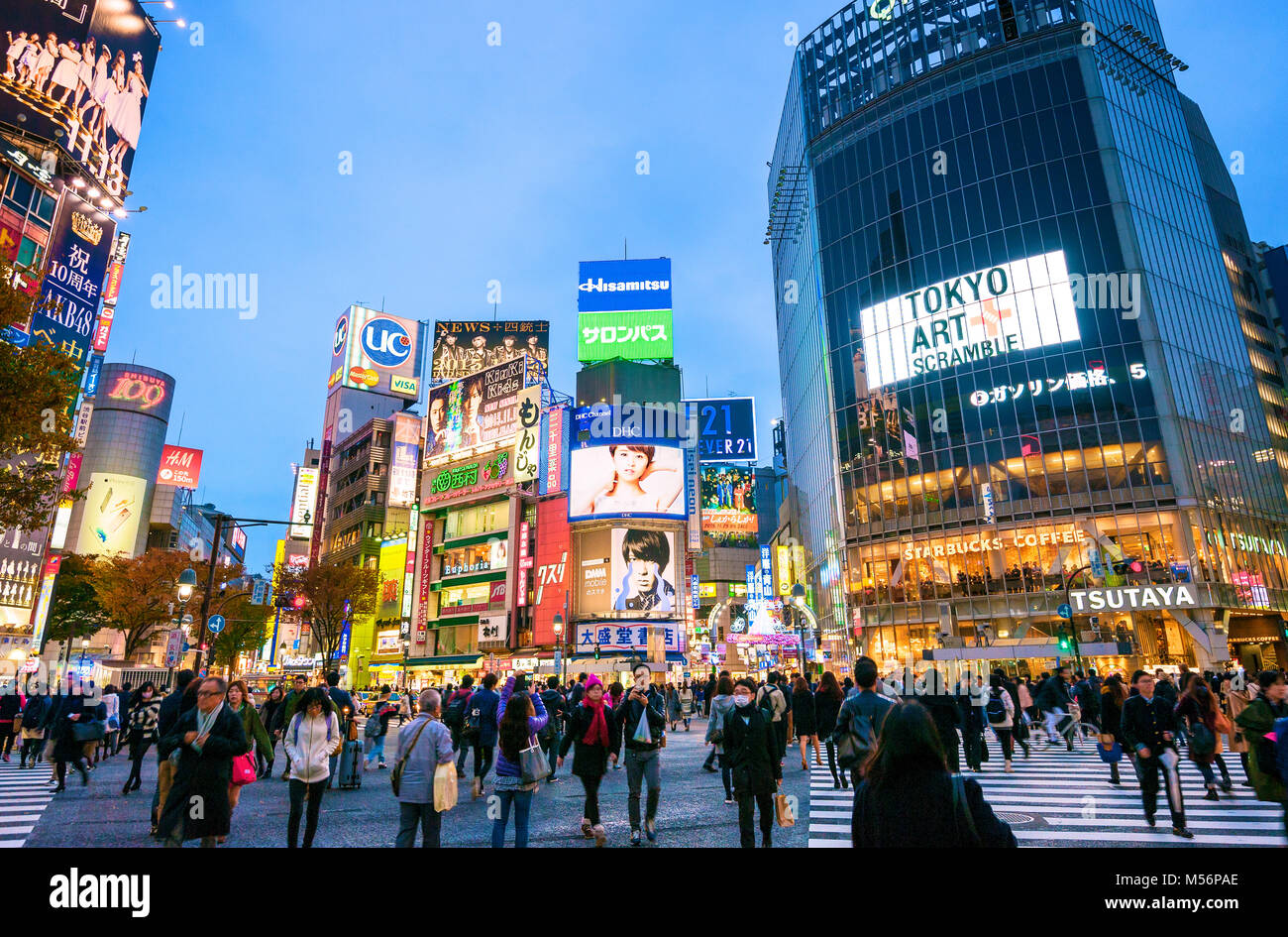 Shibuya Crossing Tokyo Japan Hachiko Square Stock Photo