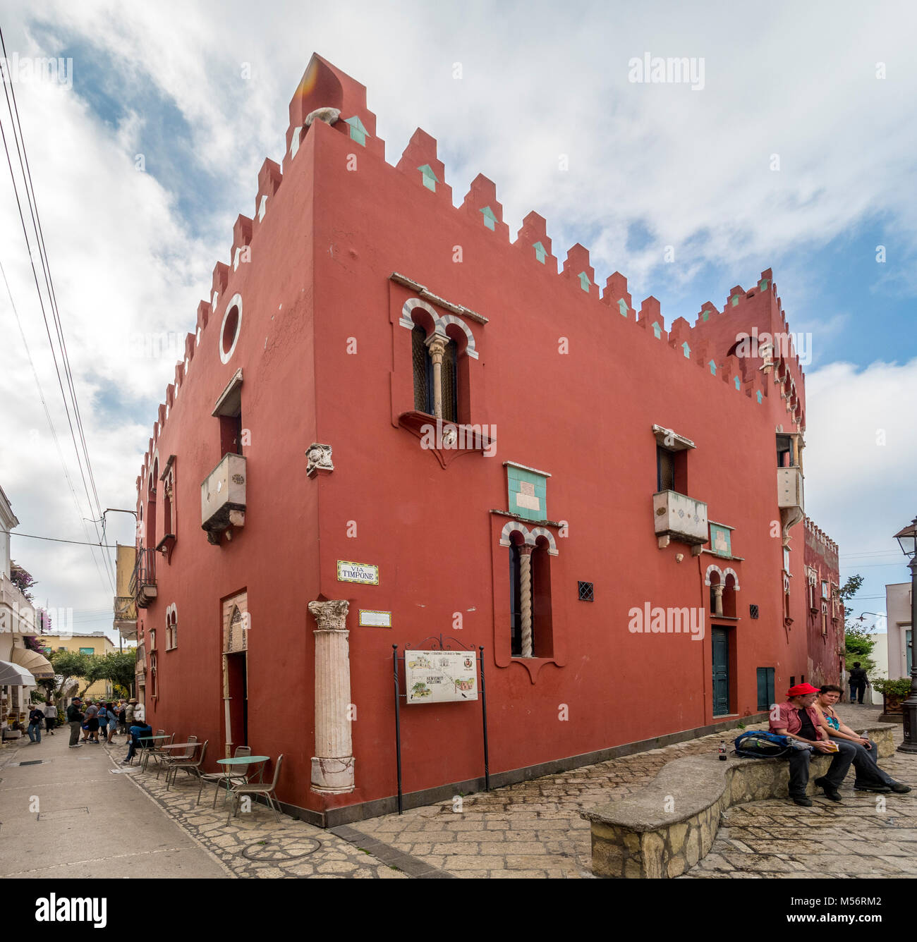 Casa Rossa, the Red House, Anacapri, Capri, Italy. Stock Photo