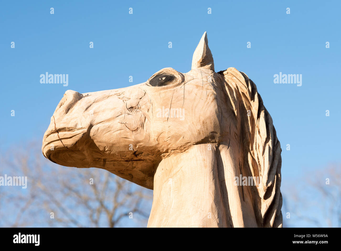 carving of a horse head Stock Photo Alamy