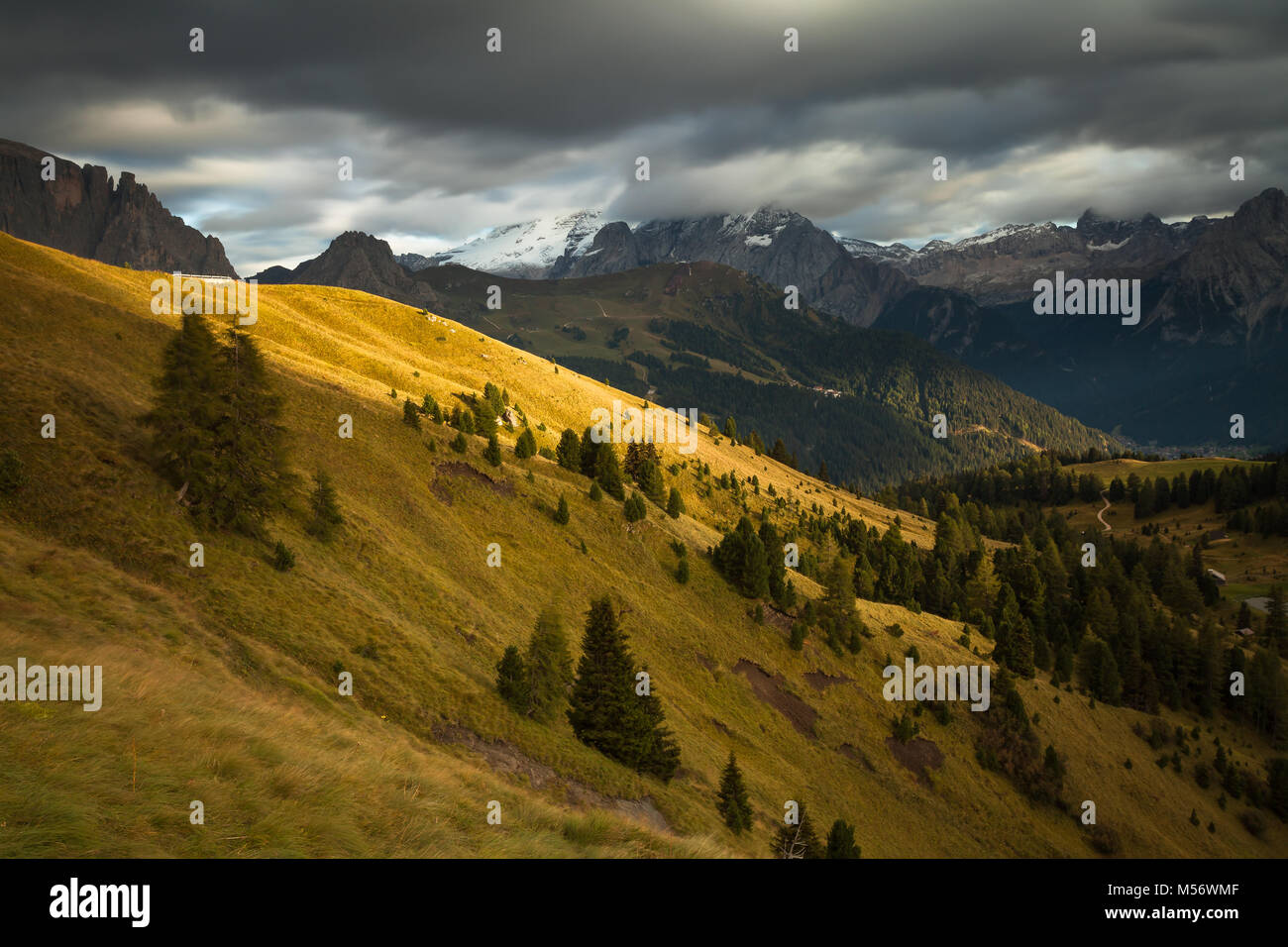 Typical beautiful landscape in Dolomites Stock Photo - Alamy