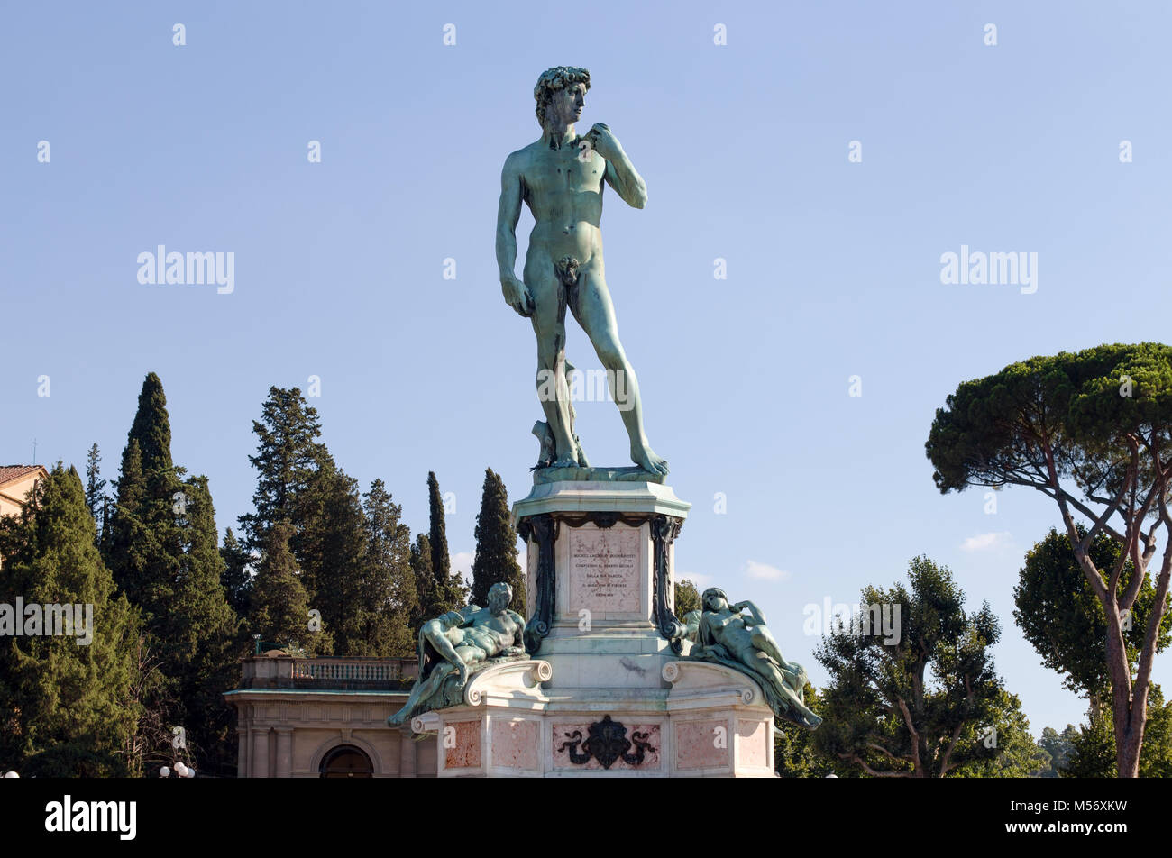FLORENCE (FIRENZE), JULY 28, 2017 David Statue at Piazzale