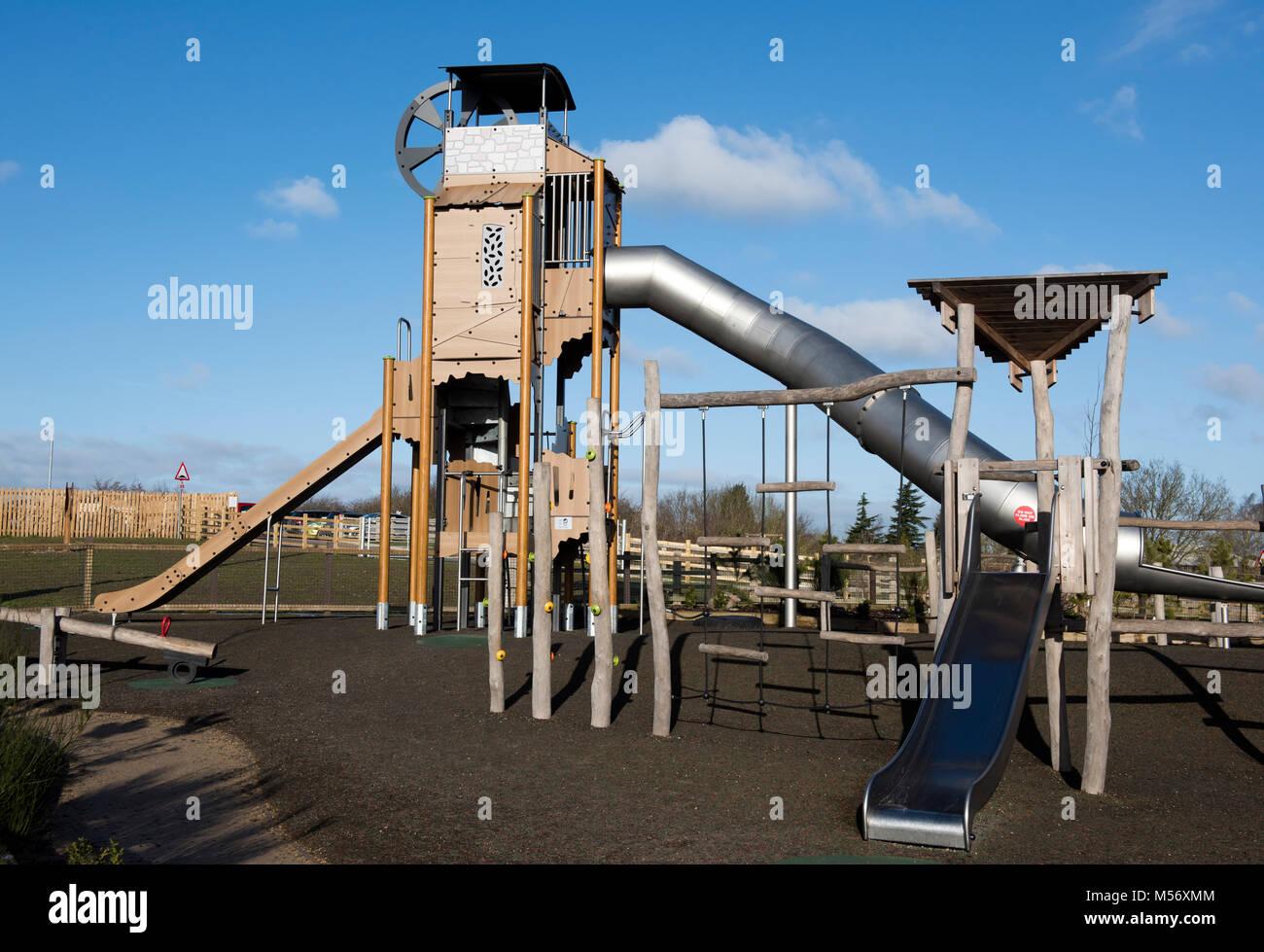 Childrens Playground at Gedling Country Park in Nottingham, Nottinghamshire England UK Stock Childrens Playground at Gedling Country Park in Nottingham, Nottinghamshire England UK Stock