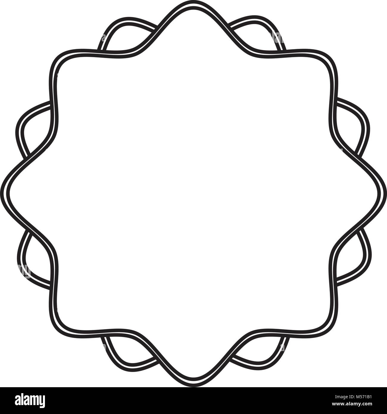 Floral watercolor border template Black and White Stock Photos & Images ...