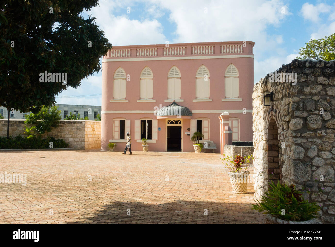 The Nidhe Israel Synagogue (synagogue of the Scattered Israel) in Bridgetown, Barbados - built in 1654, rebuilt 1831 Stock Photo