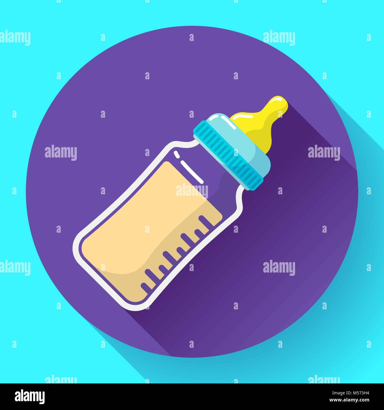 baby milk bottle icon. Baby bottle vector flat icon Stock Vector Image ...