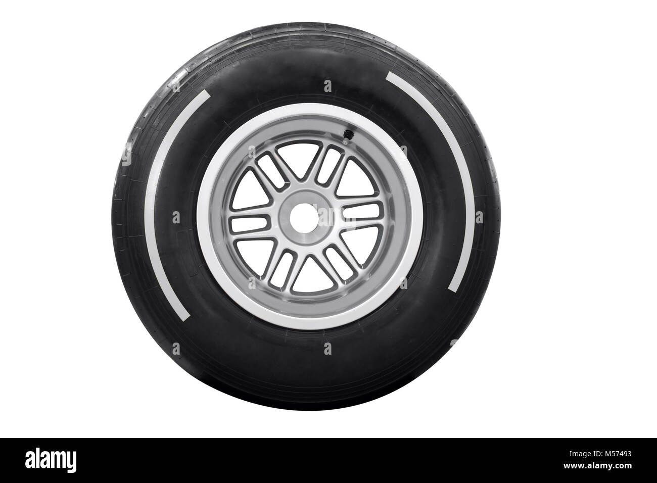 Single Racing Tire racing tire isolated on white background Stock Photo - Alamy