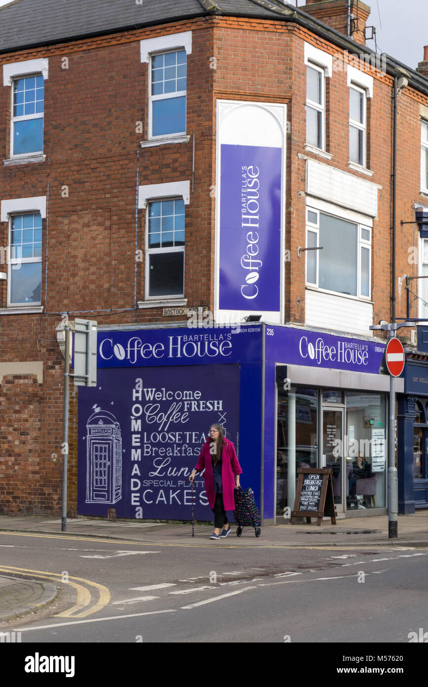 Bartella's Coffee House, a coffee shop and café, Northampton, UK Stock Photo