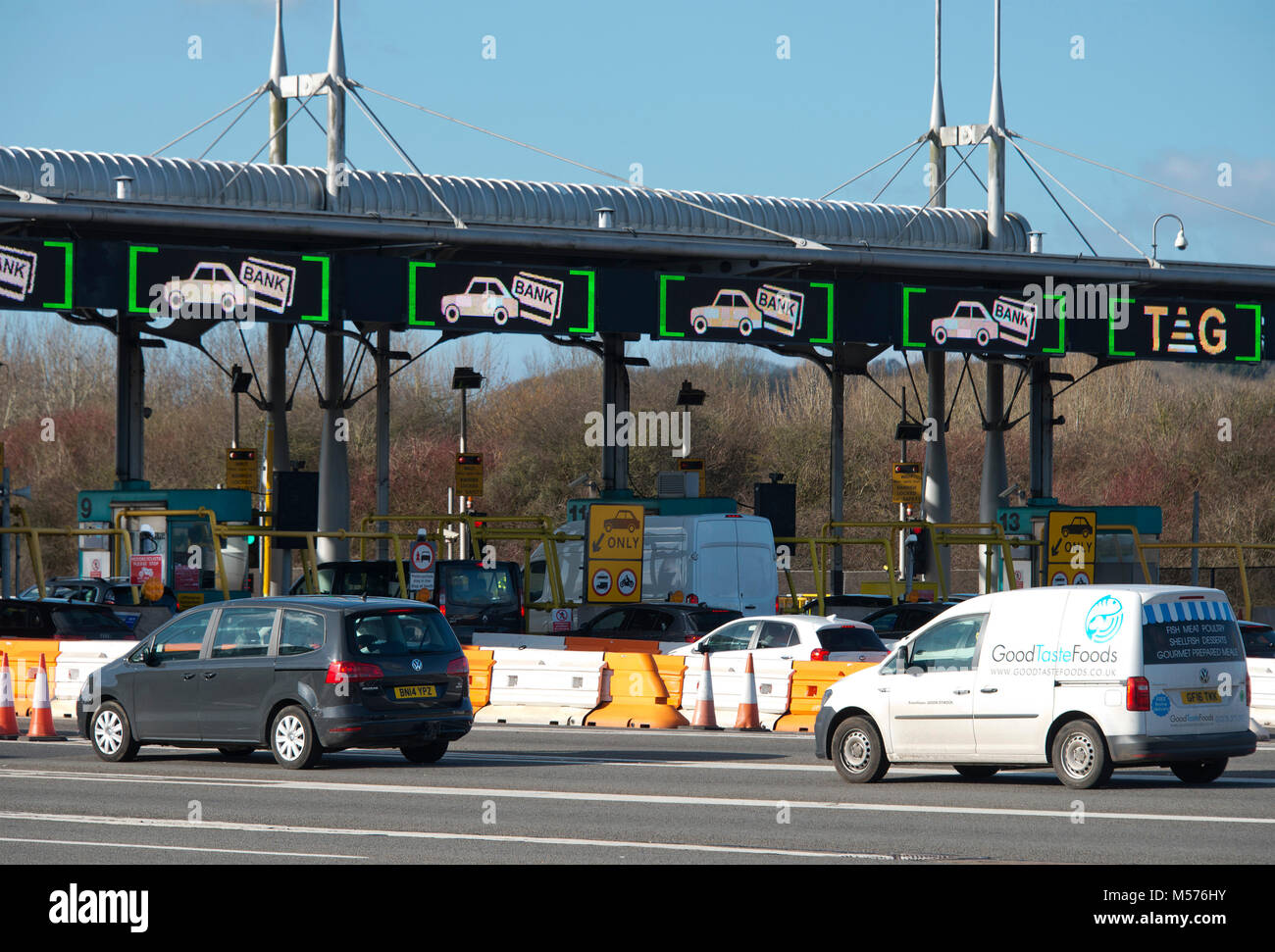 The toll booths on the Second Severn Crossing, also called the Severn