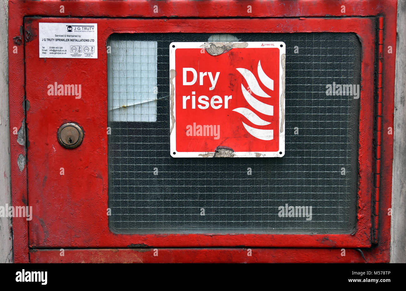 A Dry Riser Cabinet Access Door On The Outside Of A London High