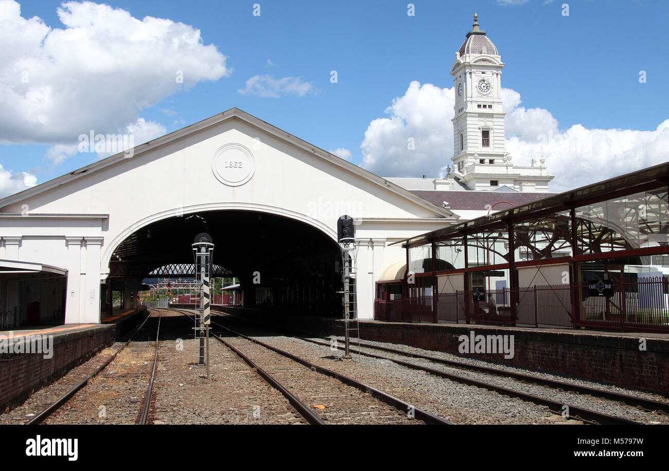 Ballarat Railway Station dated 1862 Stock Photo