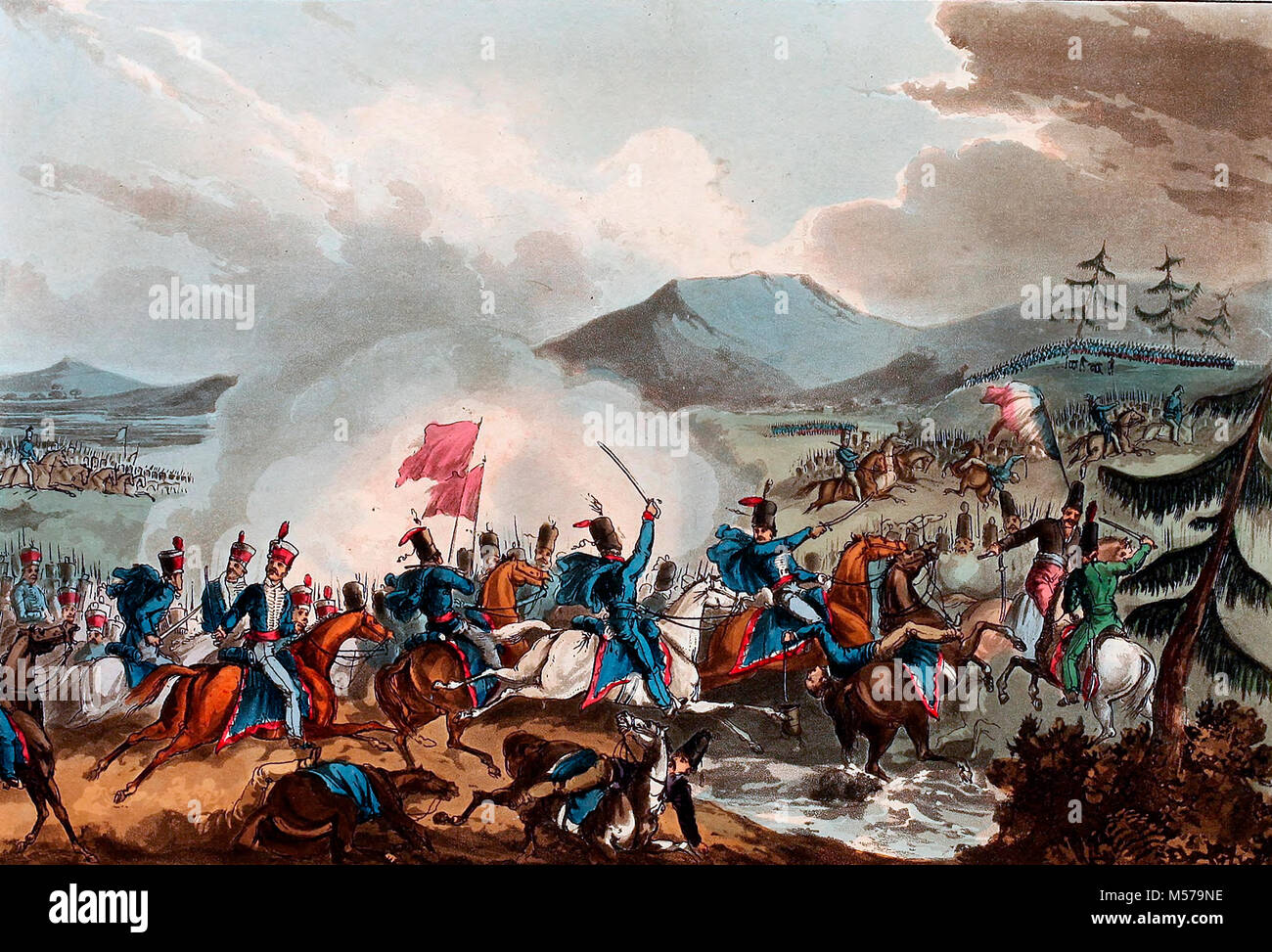 Battle of Morales - June 2, 1813 Stock Photo