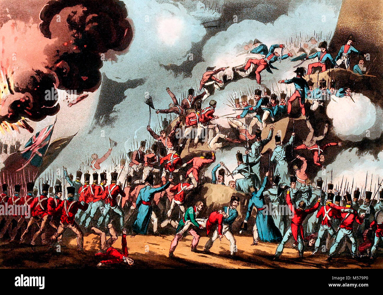 Storming of St. Sebastian - August 31, 1813 Stock Photo