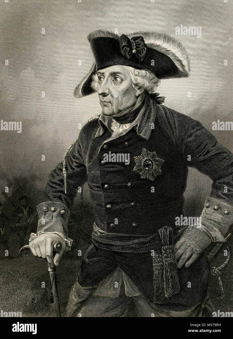 Frederick the Great of Prussia, circa 1780 Stock Photo
