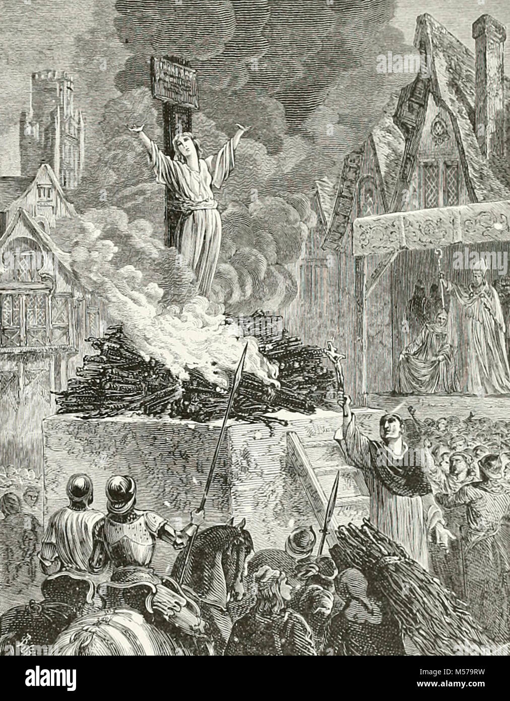 Burning of Joan of Arc Stock Photo
