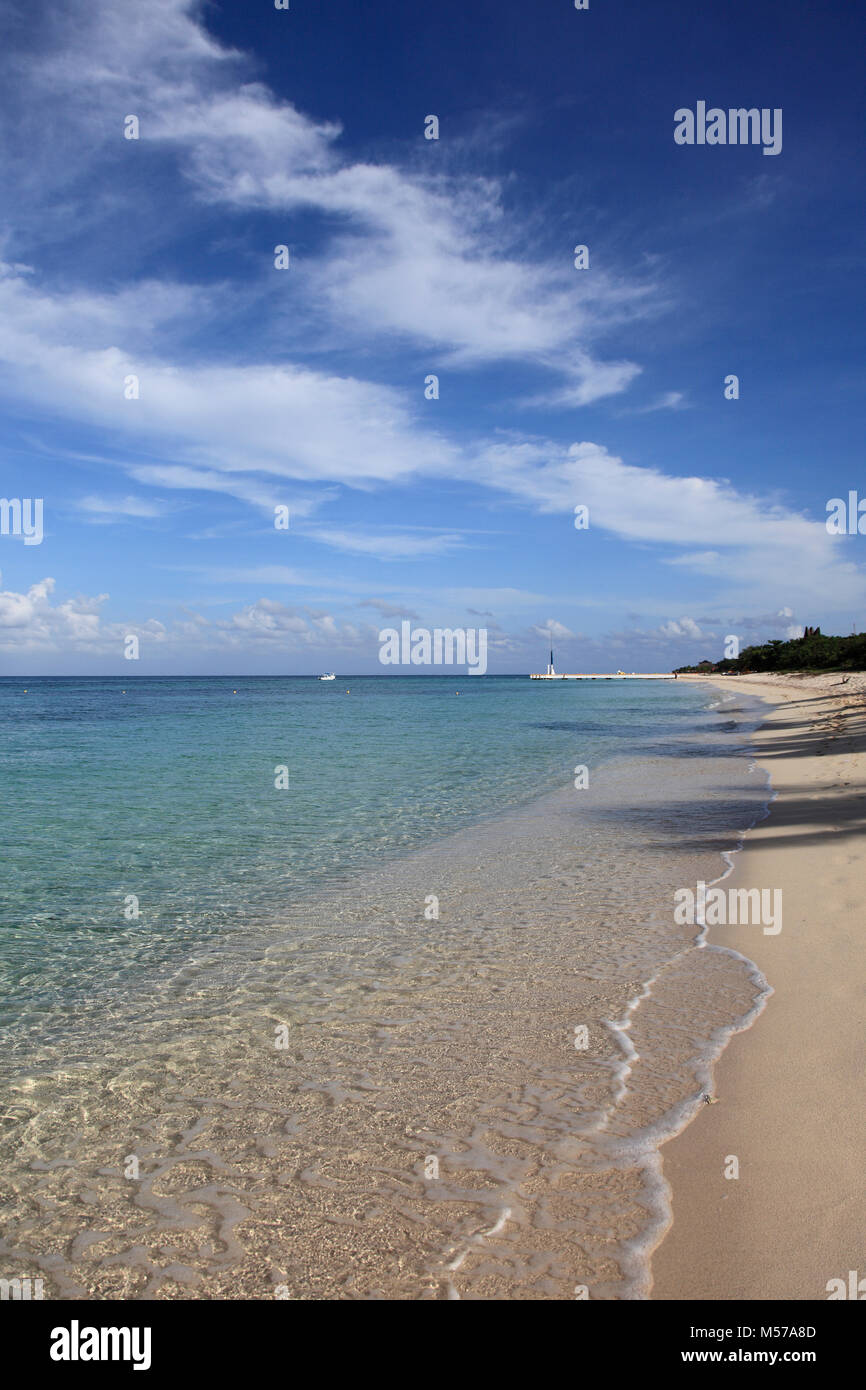 San Francisco Beach, Caribbean Ocean, Cozumel Island, Isla de Cozumel, Quintana Roo, Mexico Stock Photo