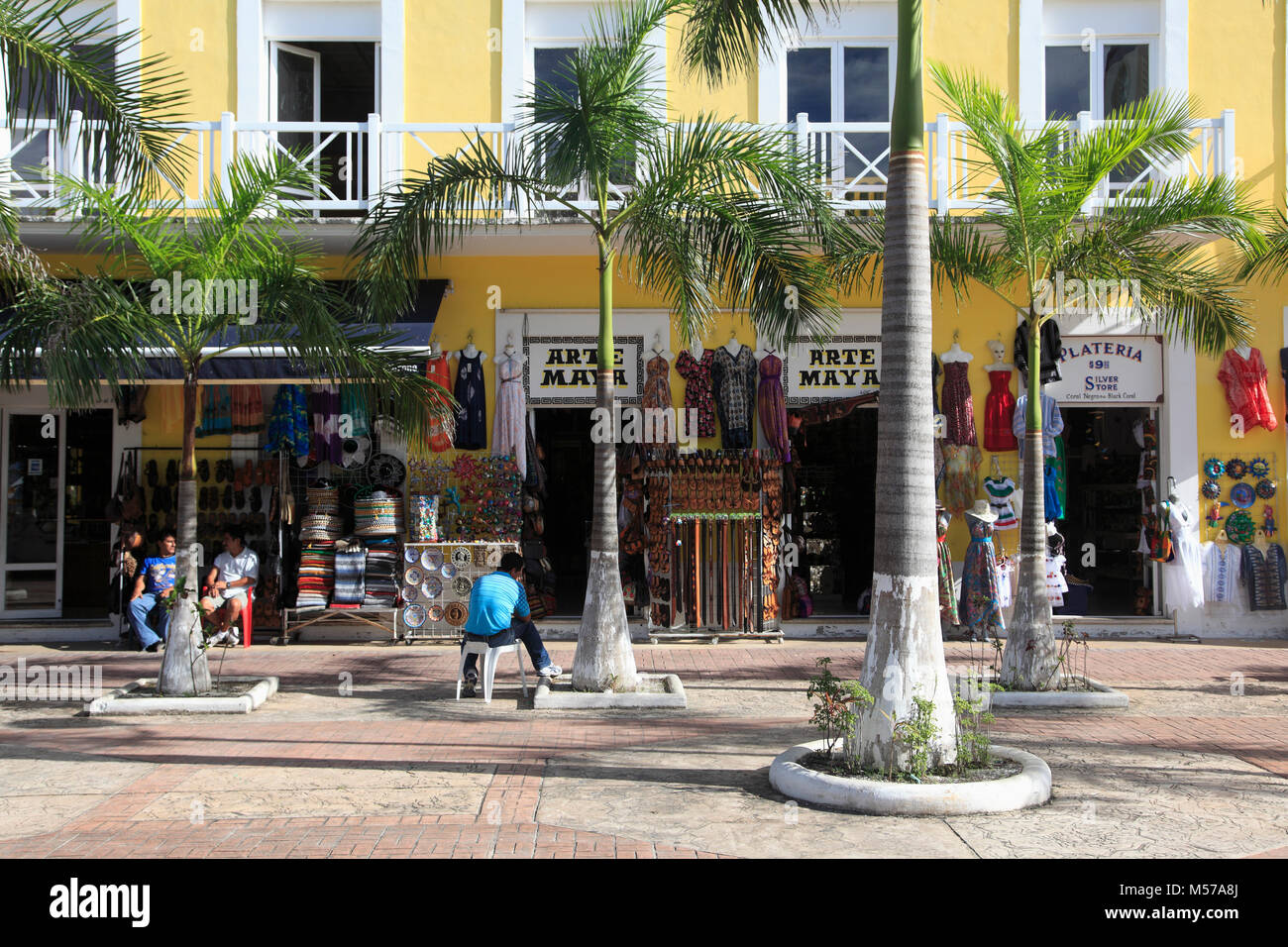 Shops, Plaza del Sol, Town Square, San Miguel de Cozumel, Cozumel