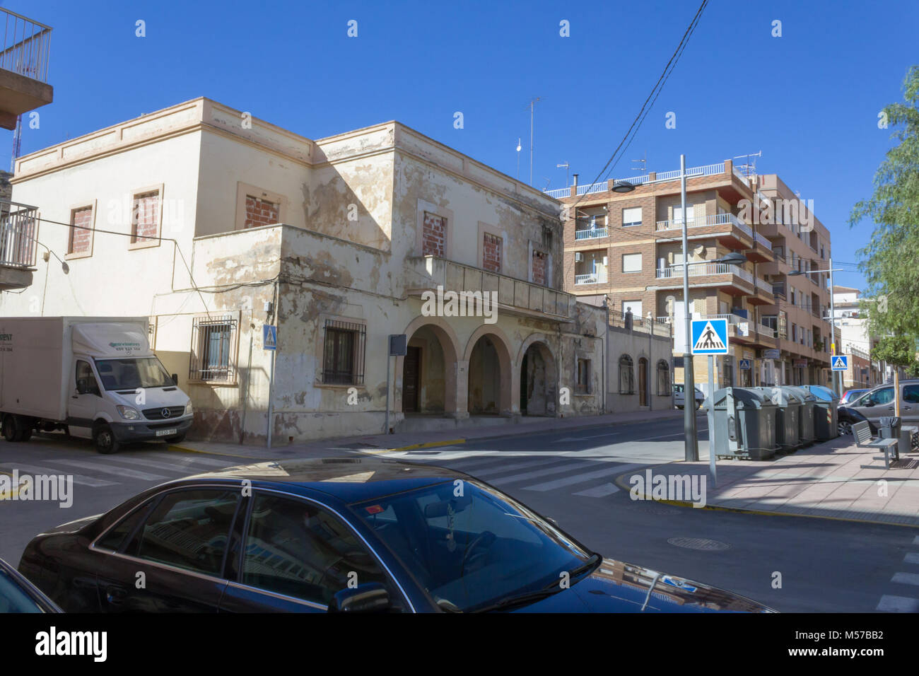 Old Disused Building in Albox Town center, Almeria province, Andalucía, Spain Stock Photo