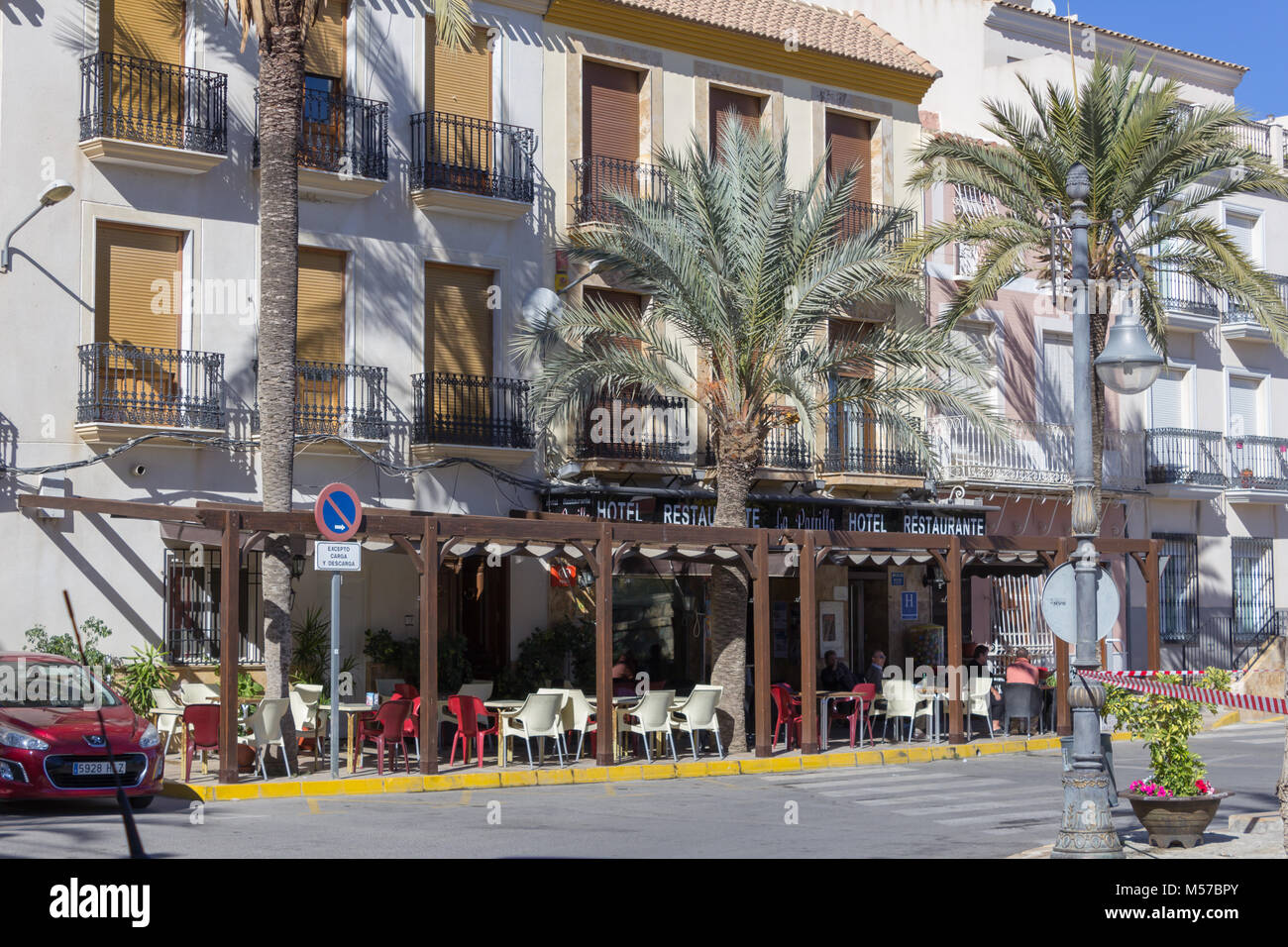 Hotel and Restaurant in Albox a Small Rural Town in Almeria province, Andalucía, Spain Stock Photo