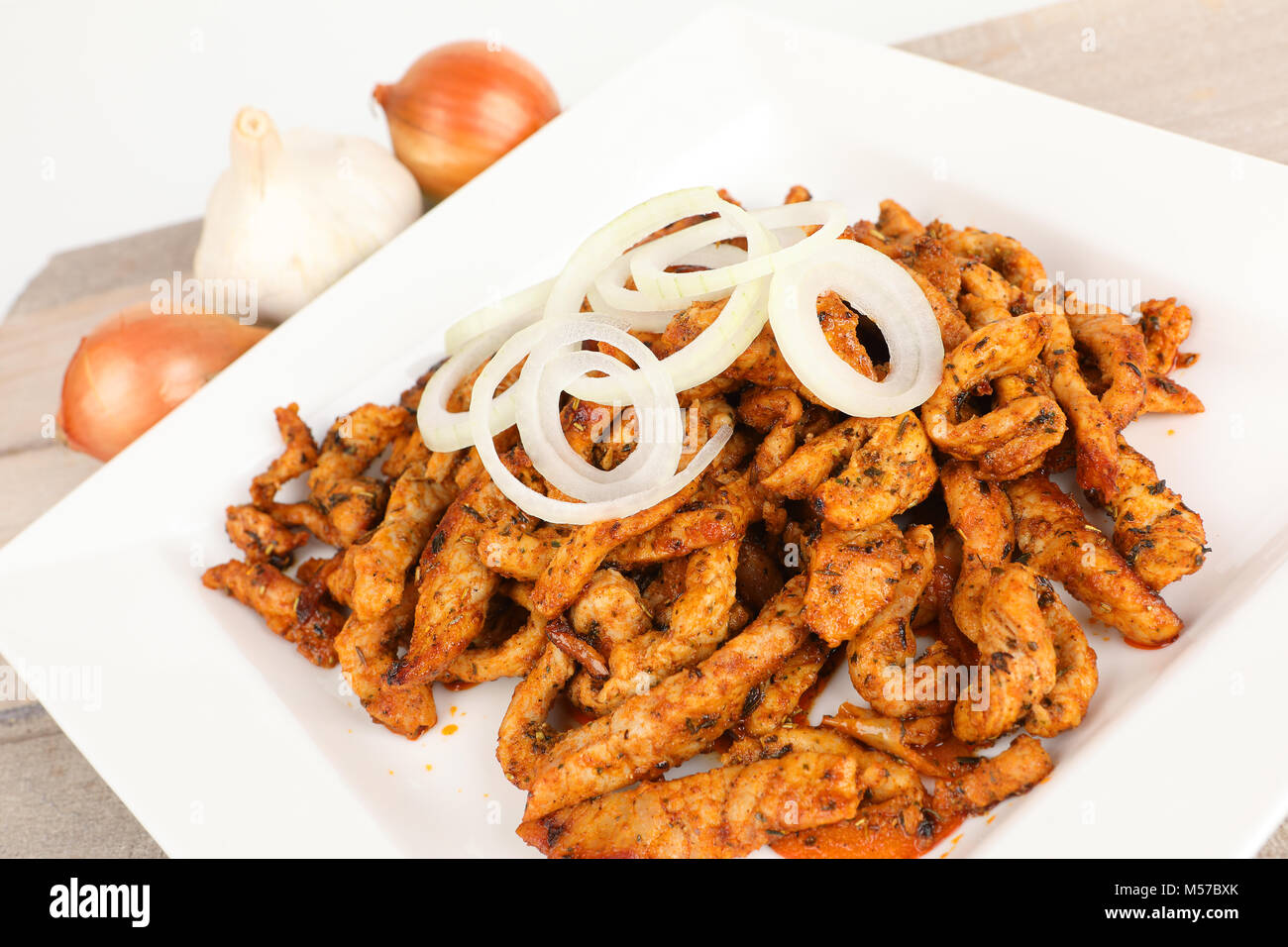 fried pan gyros Stock Photo Alamy