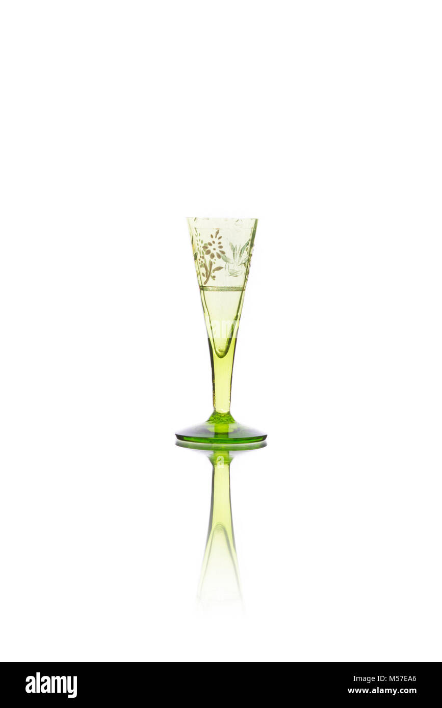 Antique liqueur chalice isolated on white background Stock Photo