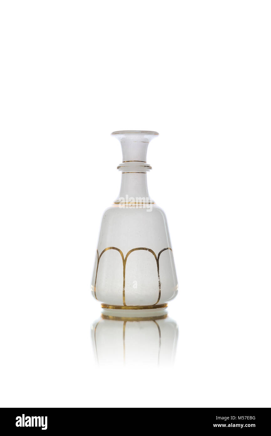 Antique ceramic vase isolated on white background Stock Photo
