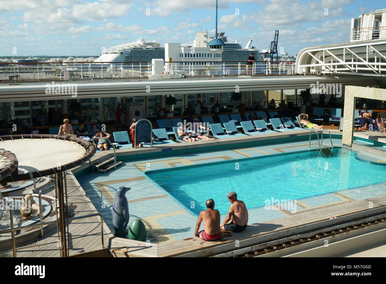 On cruise ship Niew Amsterdam, Caribbean and Florida Stock Photo - Alamy